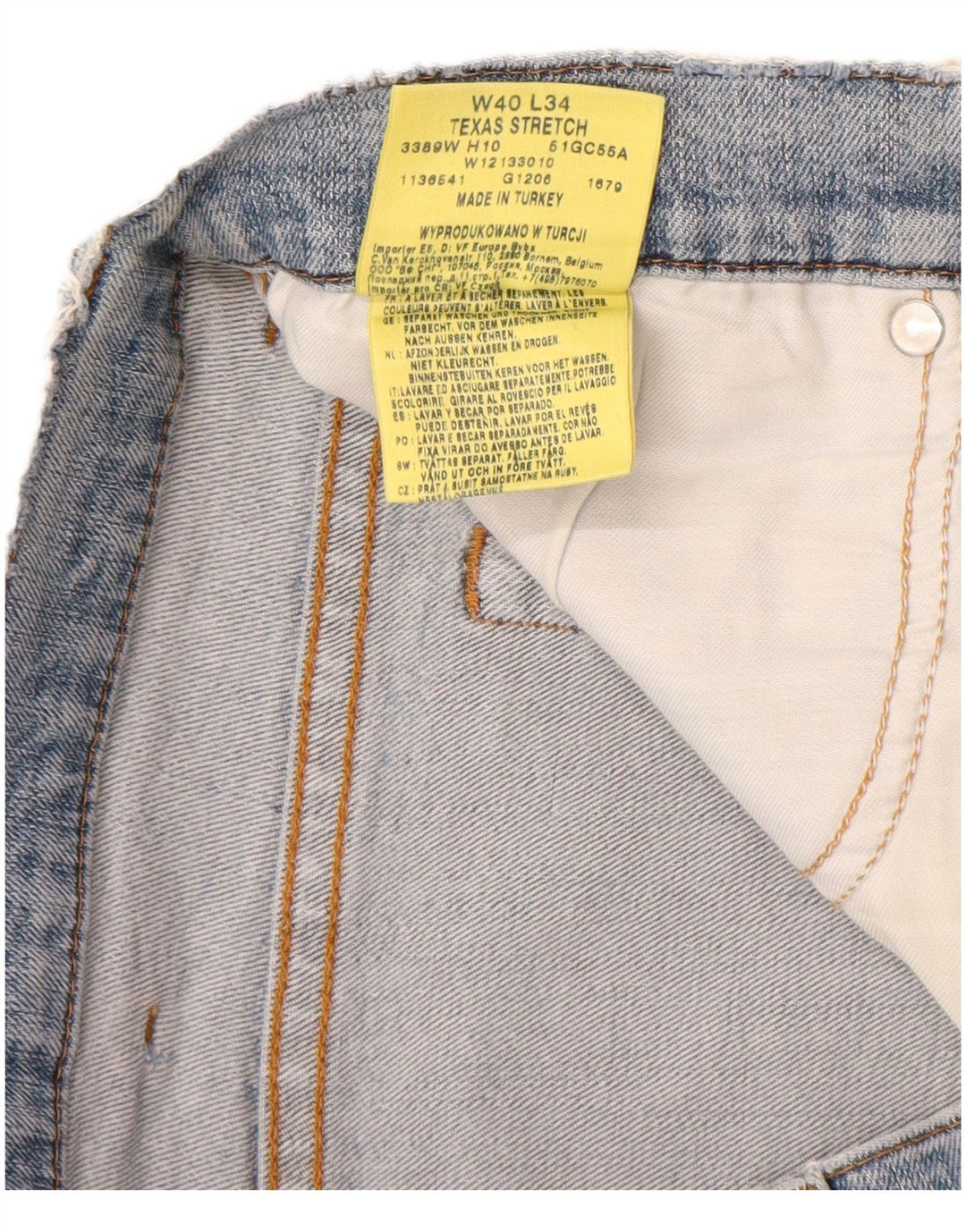 WRANGLER Mens Texas Stretch Denim Shorts W40 XL Blue Cotton