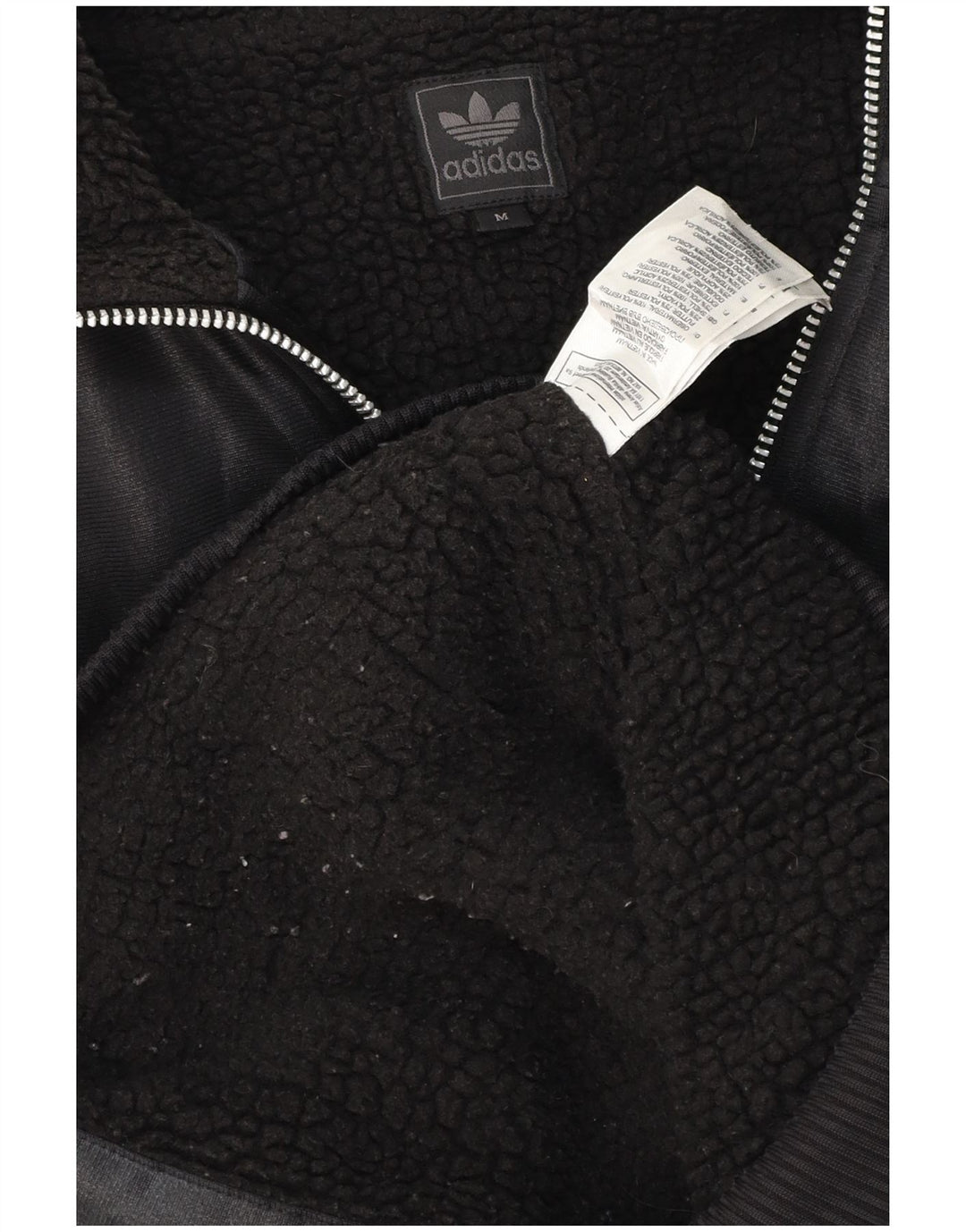 ADIDAS Mens Chile 62 Hooded Bomber Jacket UK 38 Medium Black Polyester