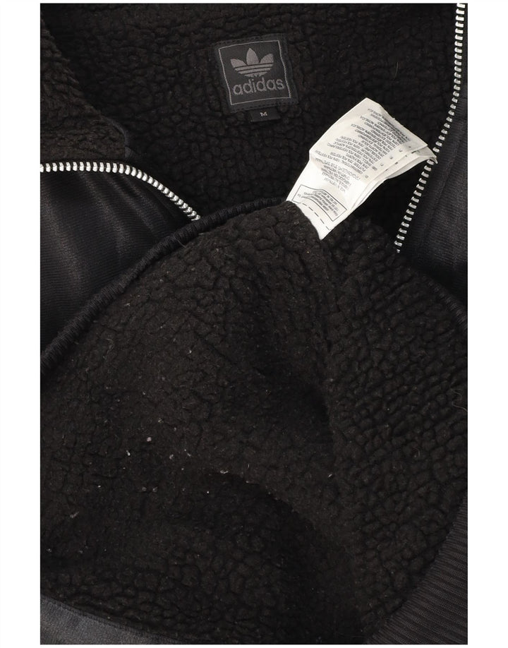 ADIDAS Mens Chile 62 Hooded Bomber Jacket UK 38 Medium Black Polyester