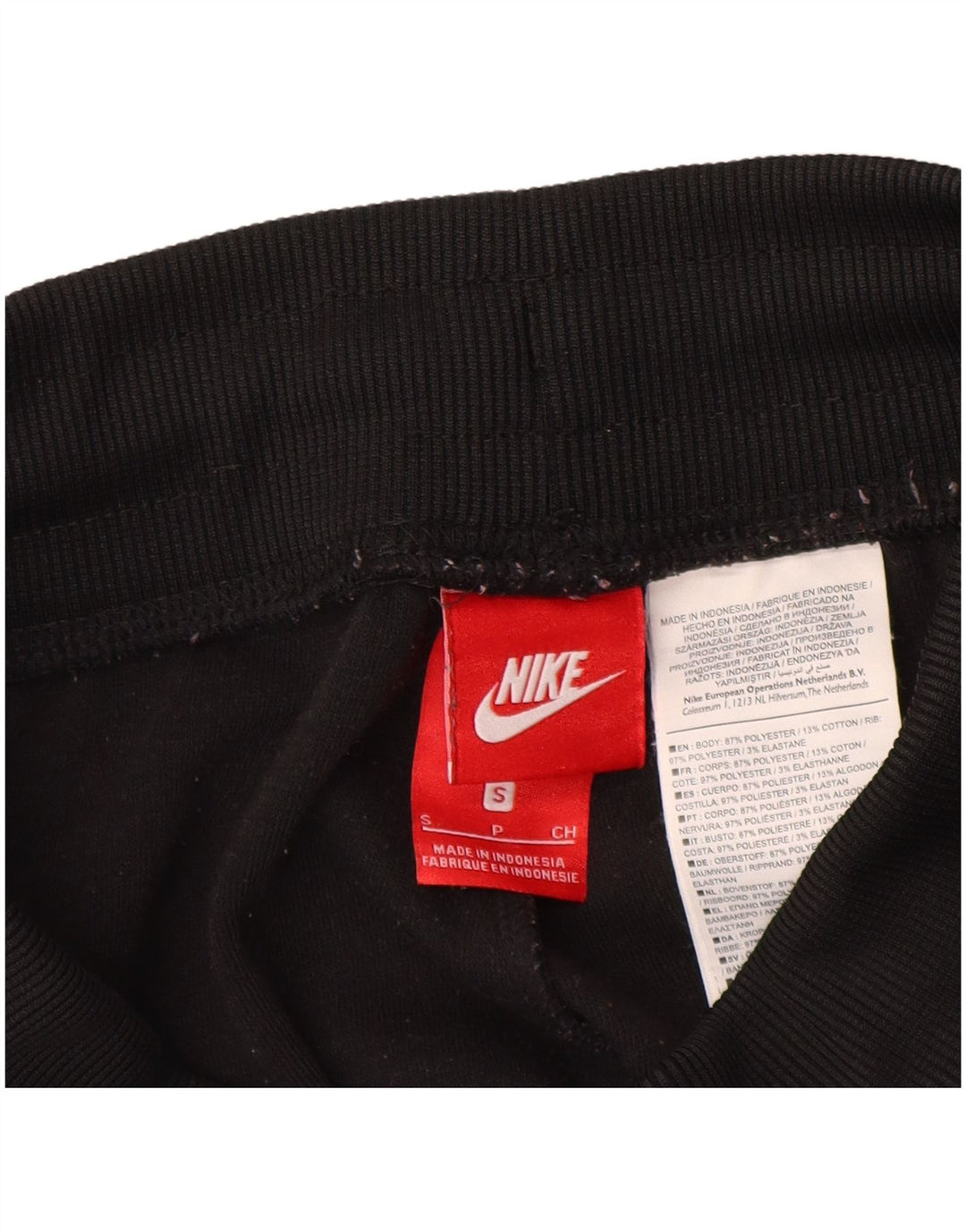 NIKE Womens Tracksuit Trousers Joggers UK 8 Small  Black Colourblock