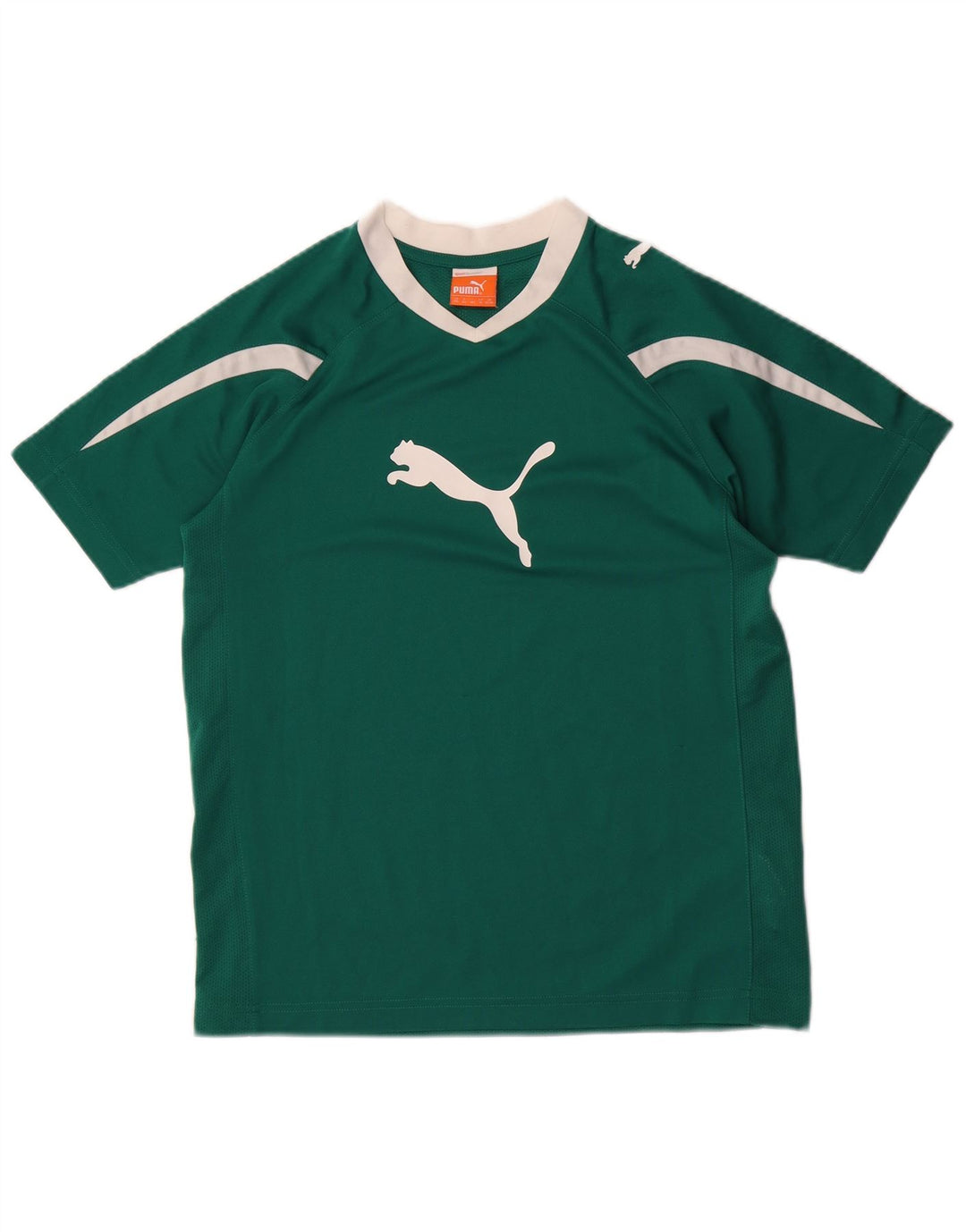 PUMA Boys Graphic T-Shirt Top 13-14 Years Green Polyester