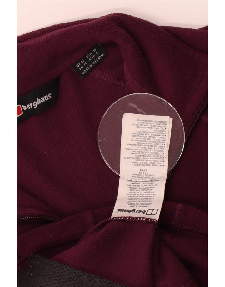 Berghaus Womens Fleece Jacket UK 12 Medium Burgundy Polyester