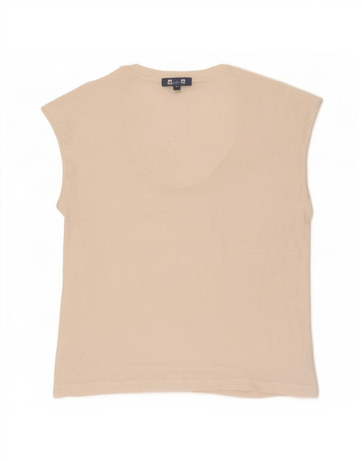Massimo Dutti Womens Vest Top UK 14 Medium Off White