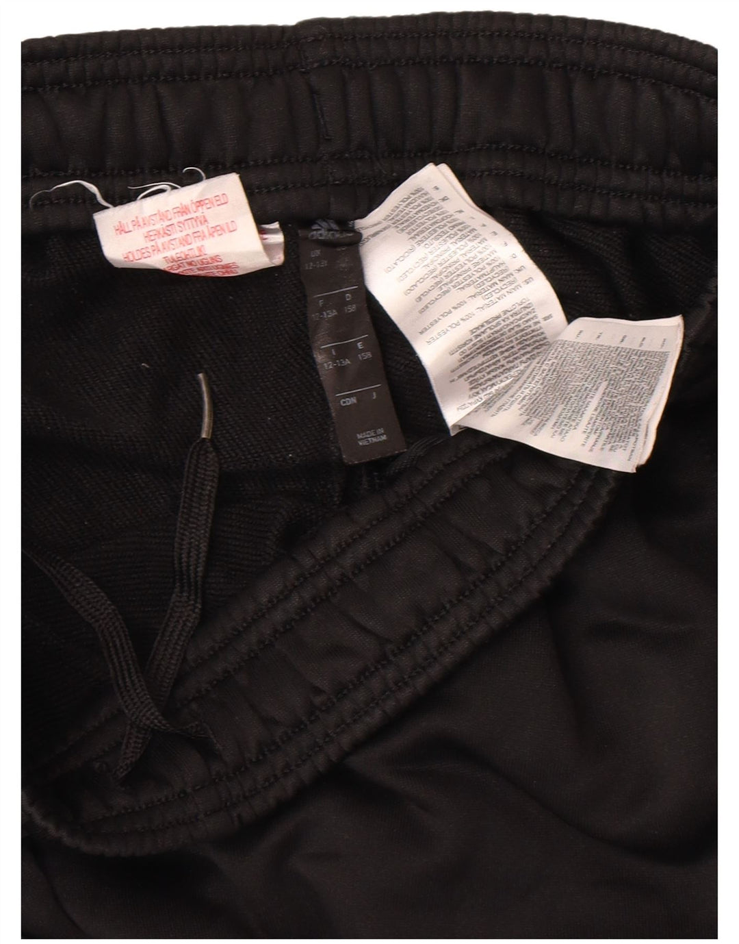 Adidas Boys Tracksuit Trousers Joggers 12-13 Years  Black Polyester