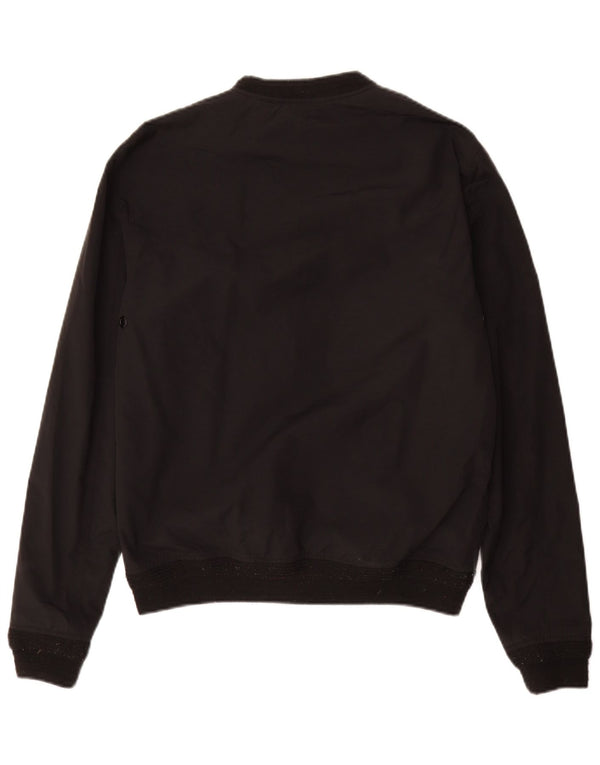 SUPERDRY Mens Bomber Jacket UK 38 Medium Black Cotton