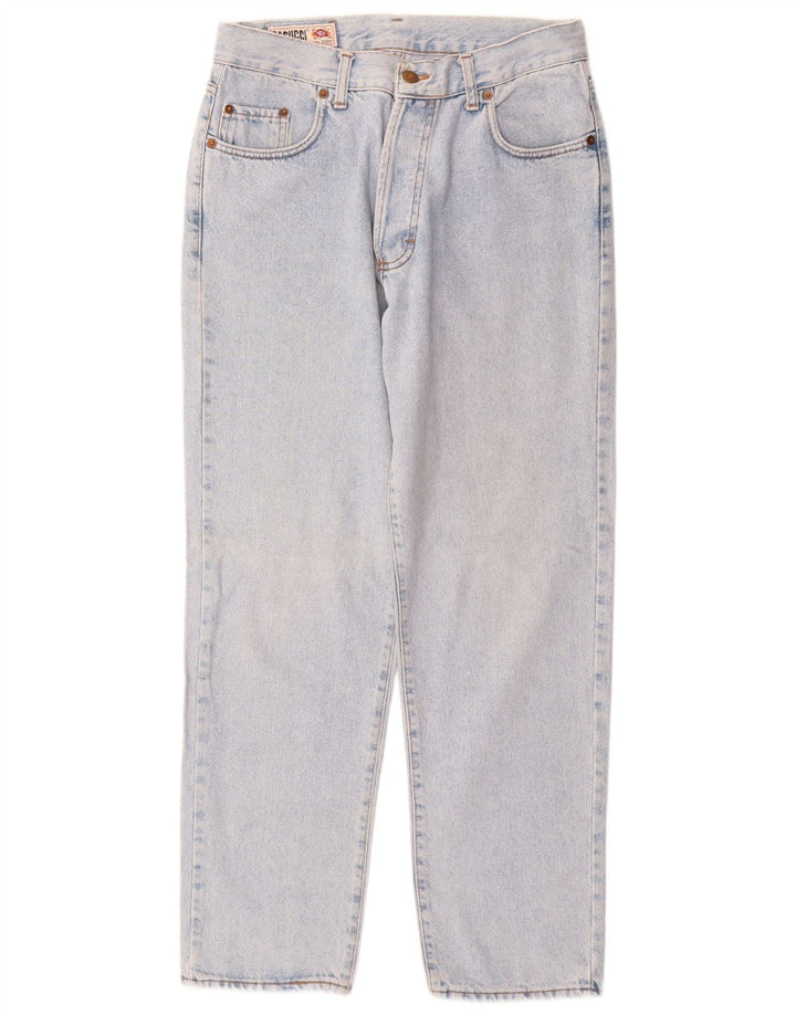 CASUCCI Womens High Waist Tapered Jeans IT 50 XL W28 L29 Blue Cotton