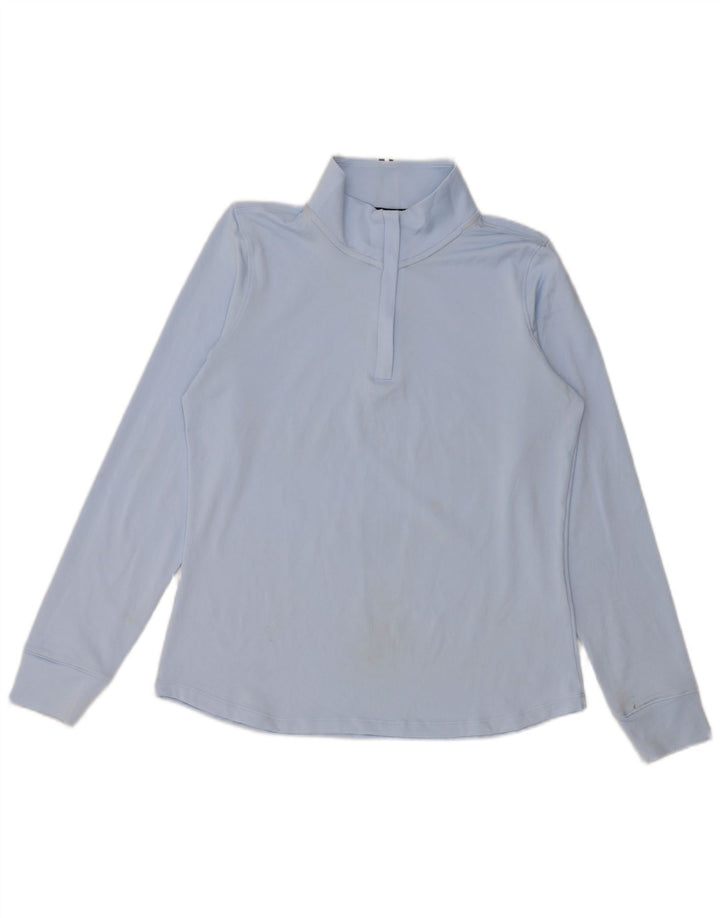Under Armour Womens Zip Neck Pullover Tracksuit Top UK 12 Medium Blue