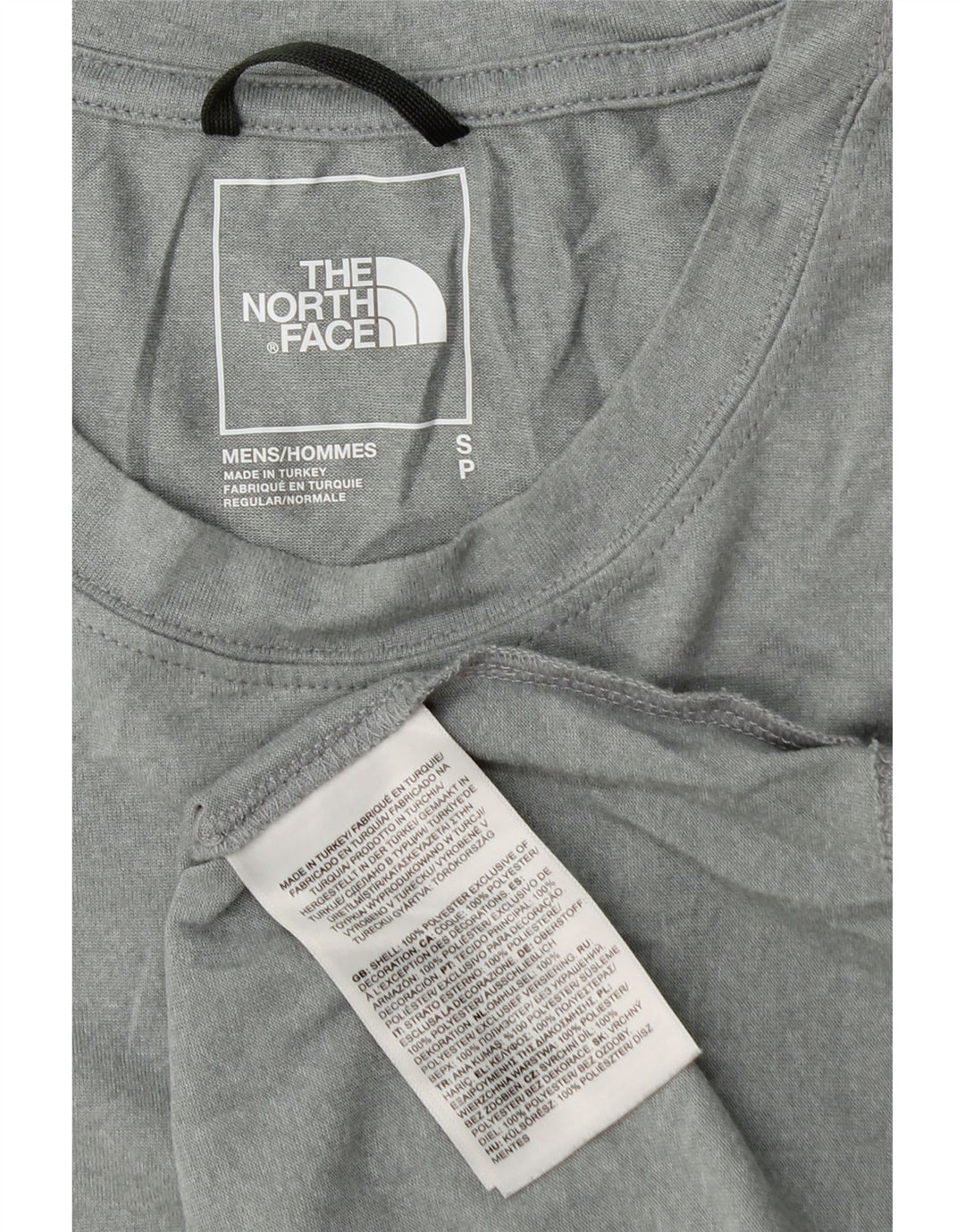 The North Face Mens T-Shirt Top Small Grey Polyester
