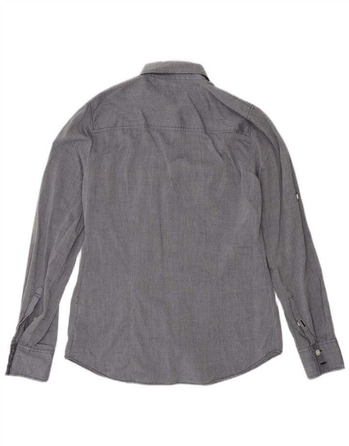 J. Crew Womens Oversized Shirt UK 6 XS Grey Cotton