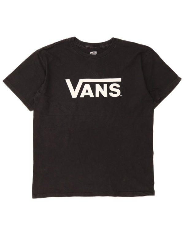Vans Mens Graphic T-Shirt Top Medium Black Cotton