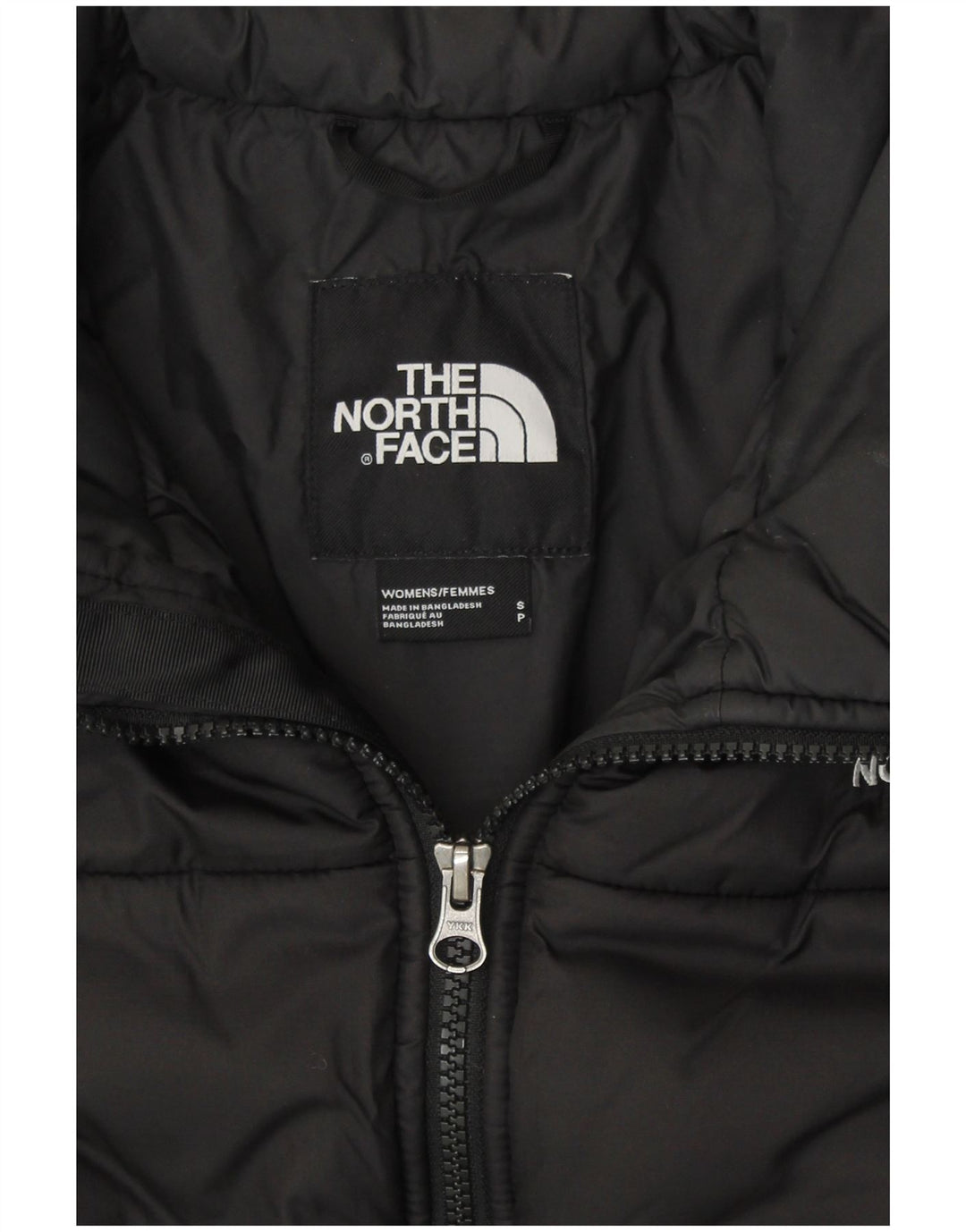 THE NORTH FACE Womens Crop Padded Jacket UK 10 Small Black Polyester