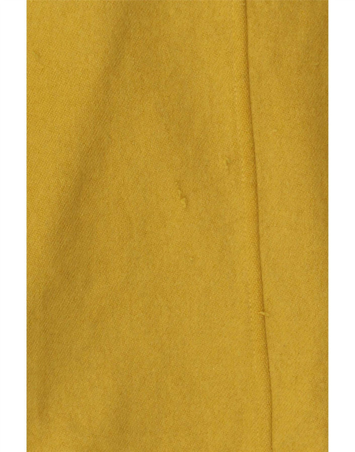 Marella Womens Hooded Oversized Double Breasted Coat UK 10 Small Yellow