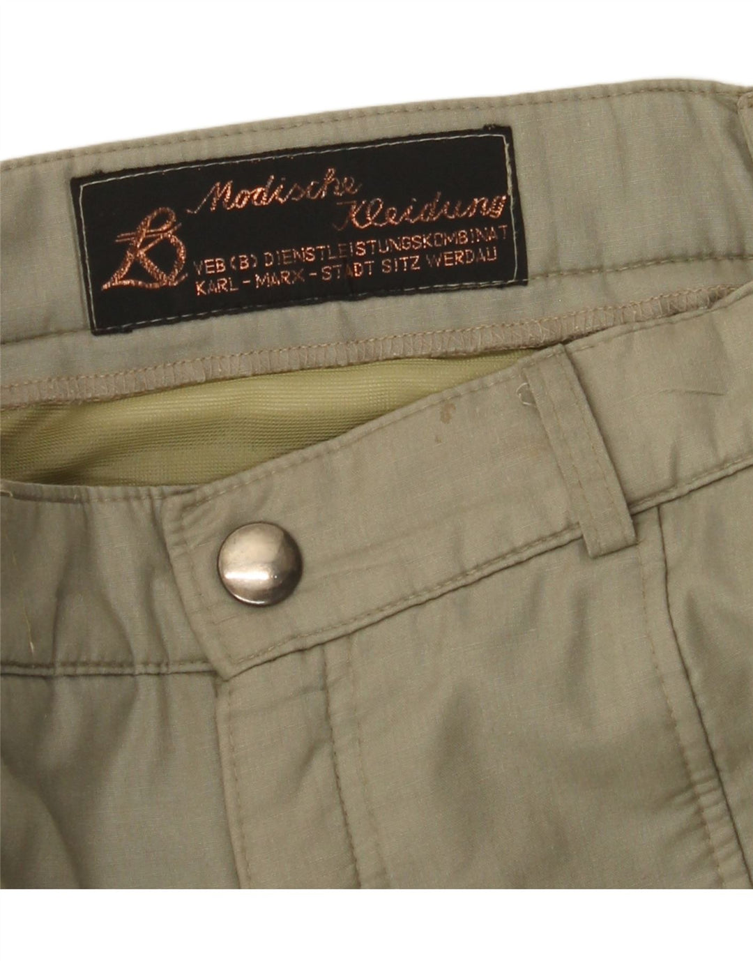 VINTAGE Mens Straight Cargo Trousers W32 L29 Khaki