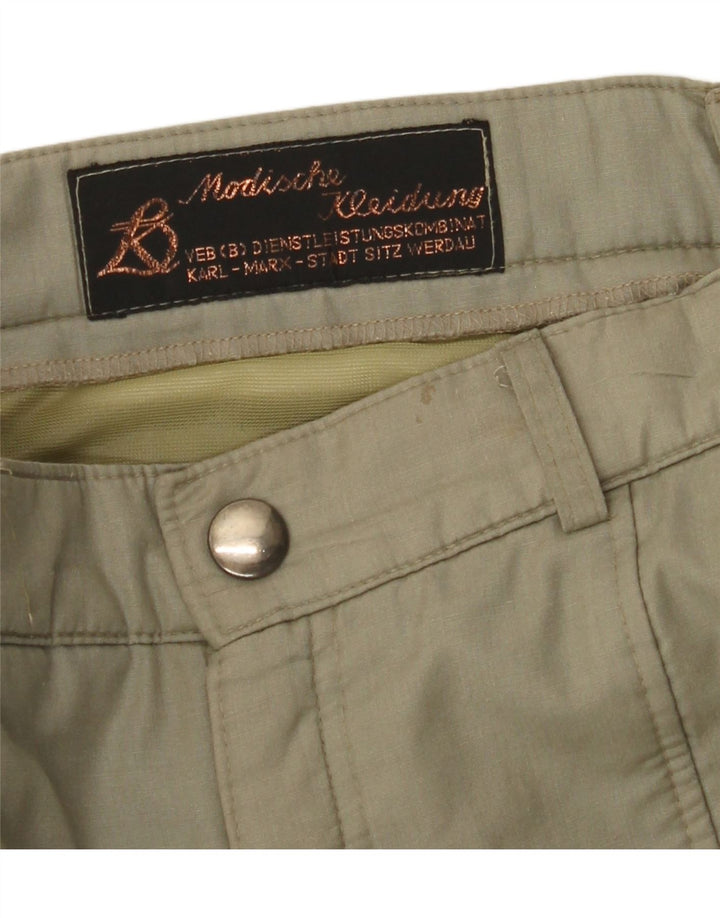 VINTAGE Mens Straight Cargo Trousers W32 L29 Khaki
