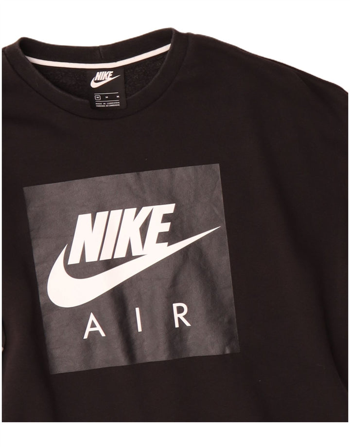 Nike Mens Graphic Sweatshirt Jumper Medium Black Colourblock