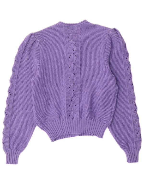 Geyer Womens Cardigan Sweater EU 42 Large Purple New Wool