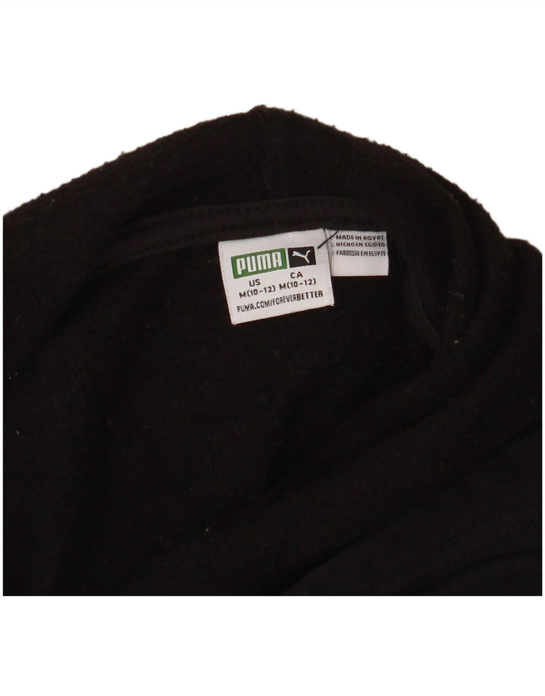 PUMA Boys Graphic Hoodie Jumper 10-11 Years Medium Black Spotted