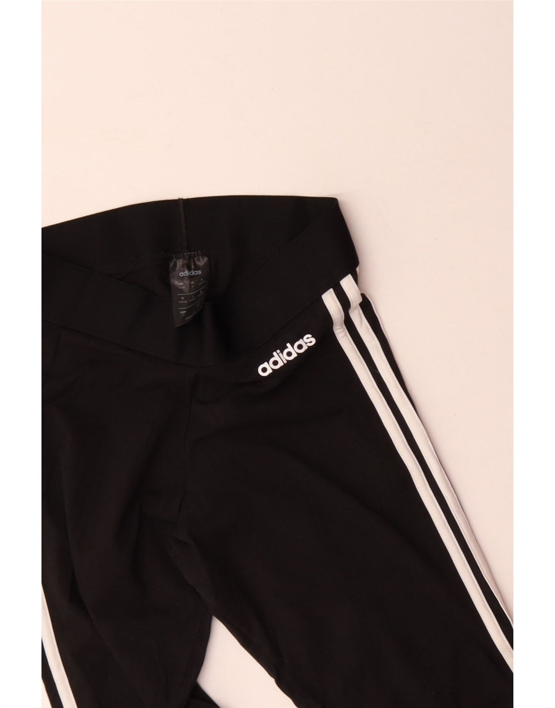 ADIDAS Womens Leggings UK 8/10 Small Black Cotton