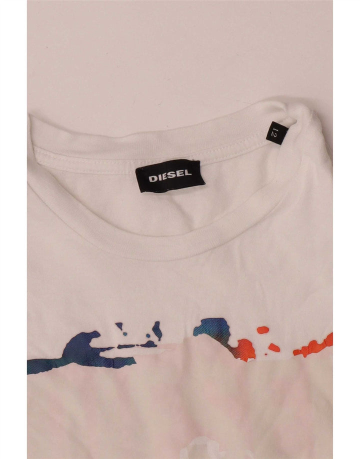 Diesel Boys Graphic T-Shirt Top 11-12 Years White