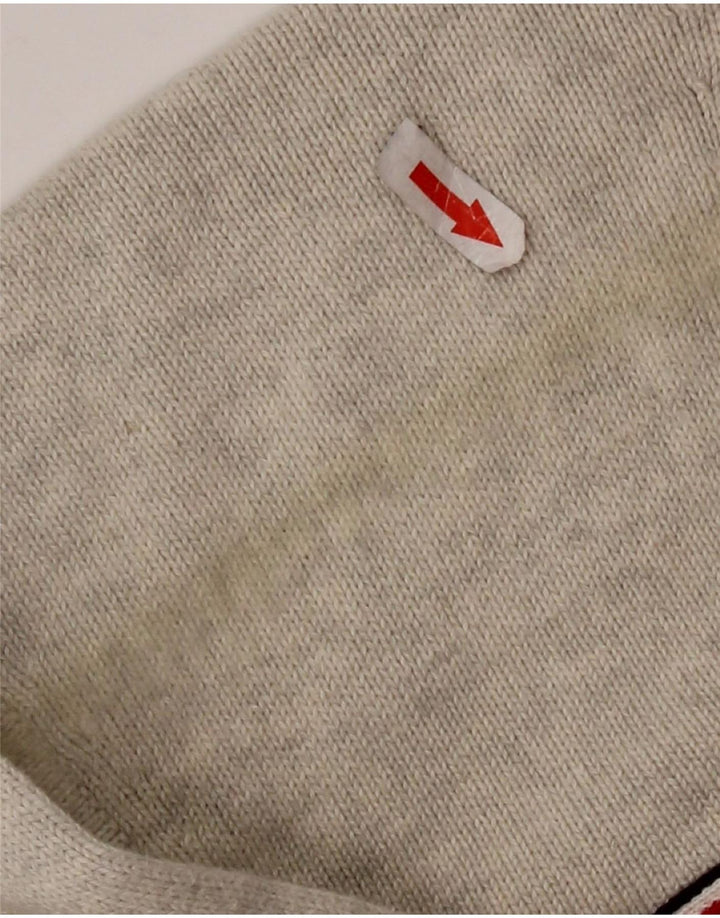 TOMMY HILFIGER Mens Cardigan Sweater Small Grey Cotton