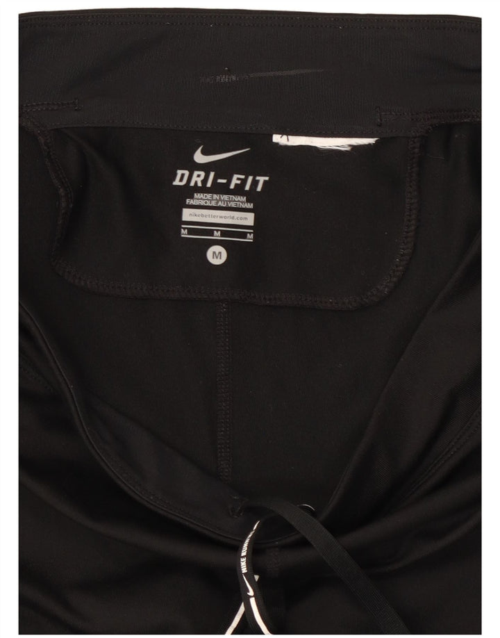 NIKE Womens Dri Fit Tracksuit Trousers UK 12 Medium  Black