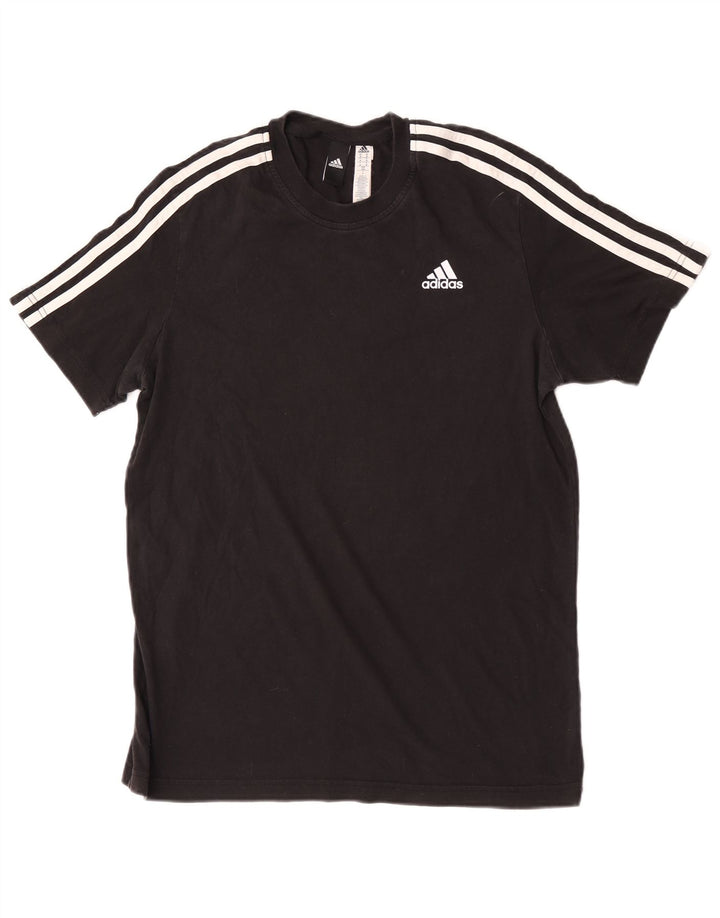 Adidas Mens T-Shirt Top Medium Black Cotton