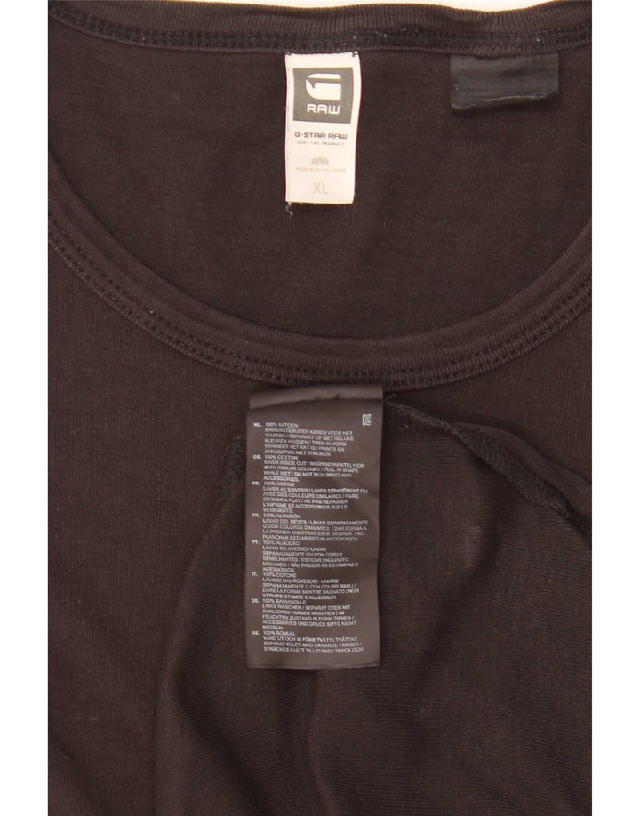 G-Star Mens Top Long Sleeve XL Black Cotton