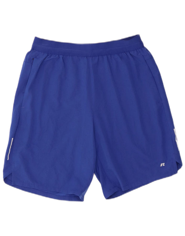 Russell Athletic Mens Sport Shorts Medium Blue Polyester