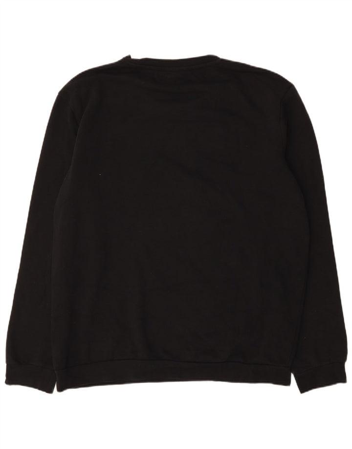 Kappa Mens Graphic Sweatshirt Jumper 2XL Black Cotton