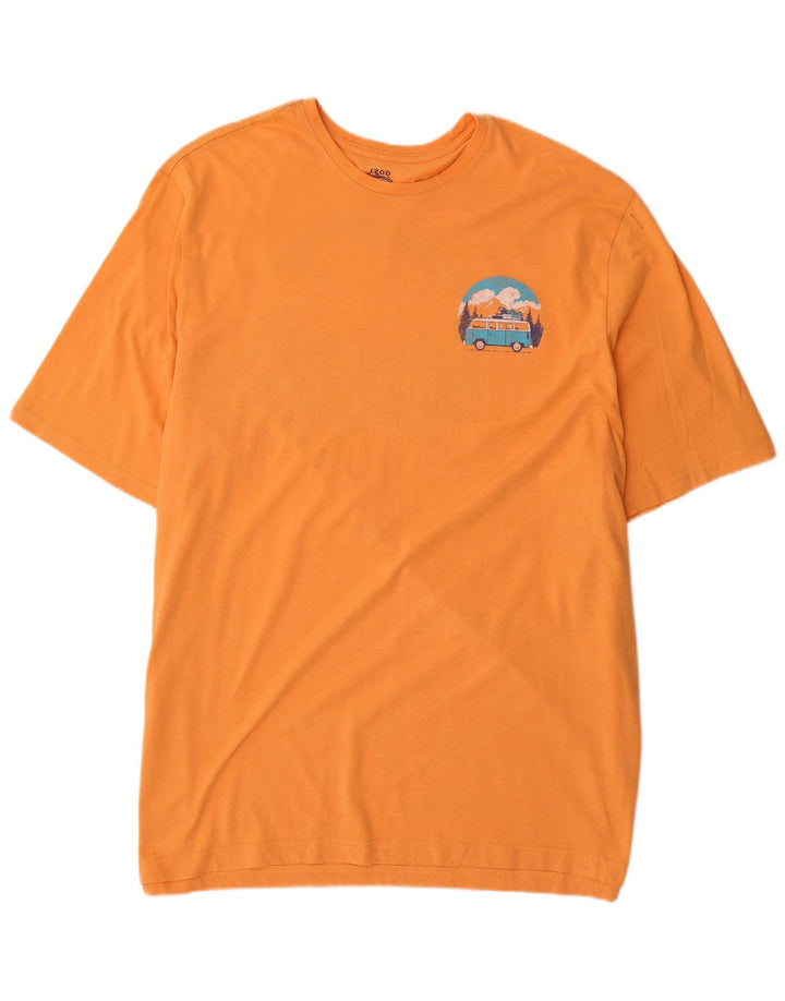 IZOD Mens Salt Water Graphic T-Shirt Top 2XL Orange Cotton