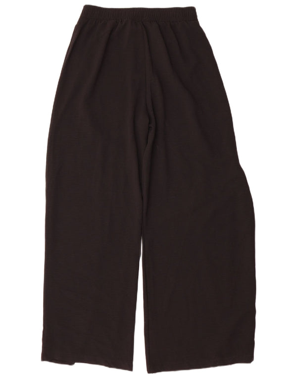 Zara Womens High Waist Wide Leg Casual Trousers Medium W30 L29 Black