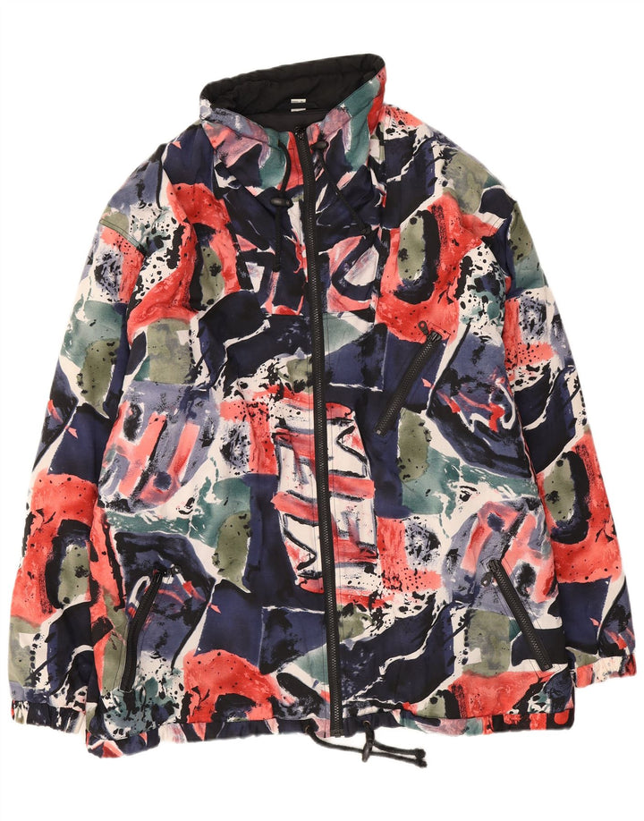 Vintage Mens Abstract Pattern Windbreaker Jacket UK 42 XL Multicoloured
