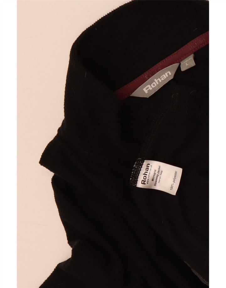 Rohan Womens Tracksuit Top Jacket UK 16 Large Black Polyester