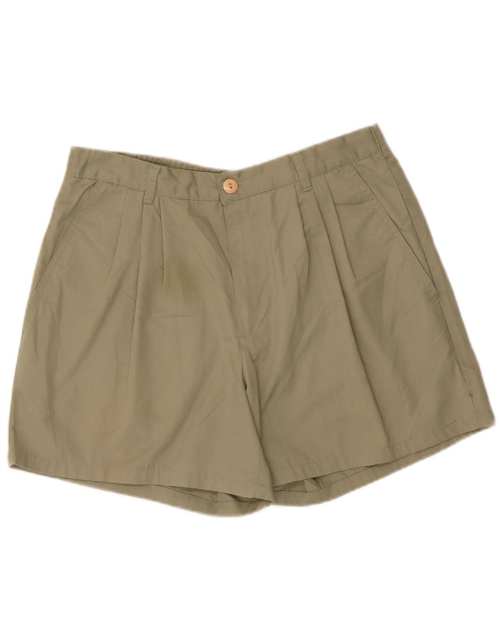 Vintage Womens Pegged Chino Shorts IT 46 Large W32 Khaki Polyester