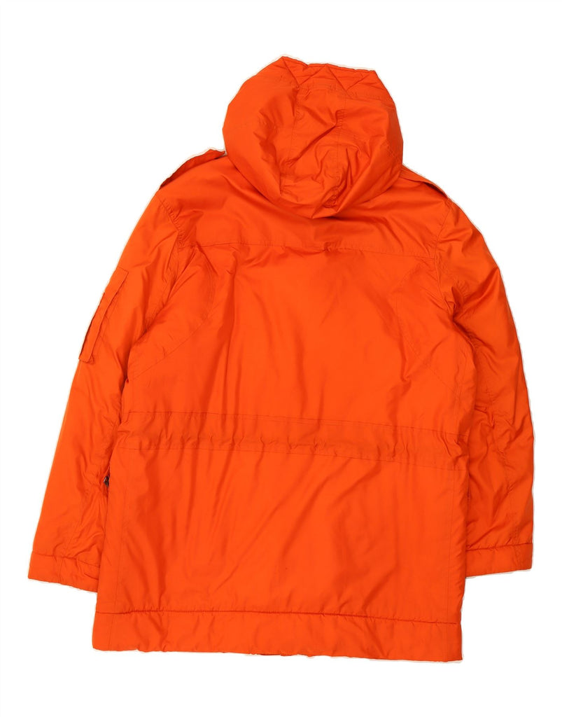 POLO RALPH LAUREN Mens Hooded Military Padded Coat UK 38 Medium Orange Vintage Polo Ralph Lauren and Second-Hand Polo Ralph Lauren from Messina Hembry 