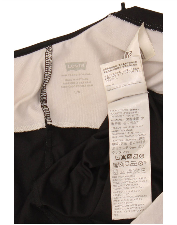 LEVI'S Womens Graphic Sleeveless Bodysuit UK 14 Large Black Colourblock