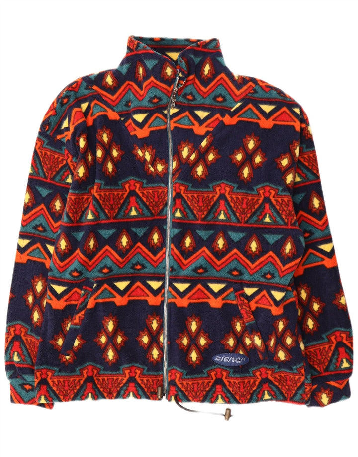 Polartec Mens Fleece Jacket UK 40 Large Multicoloured Geometric Polyester