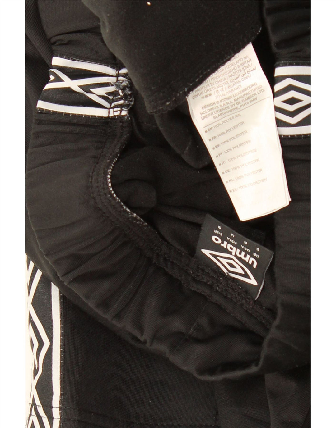 UMBRO Mens Graphic Tracksuit Trousers Small  Black Polyester