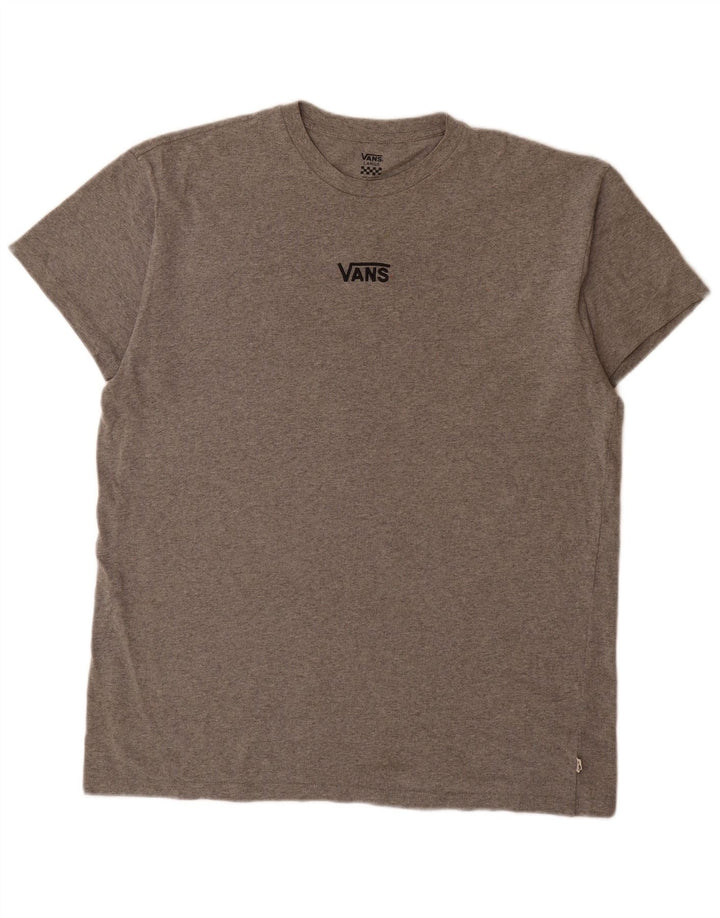 Vans Mens T-Shirt Top Large Grey Flecked