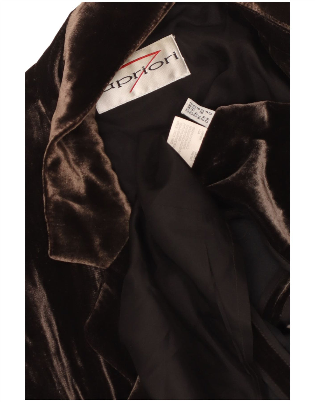 APRIORI Womens 3 Button Blazer Jacket UK 14 Large  Brown Silk