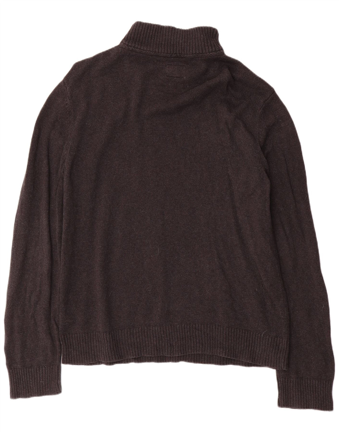 Fat Face Mens Zip Neck Jumper Sweater Large Grey Cotton