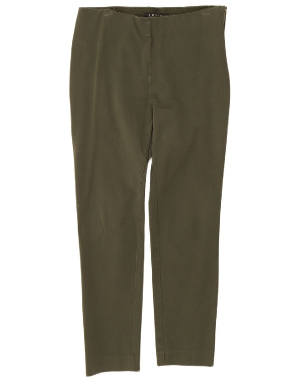 Ralph Lauren Womens Slim Casual Trousers US 8 Medium W30 L26 Green Viscose