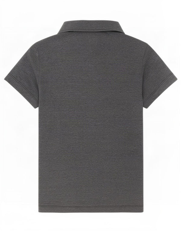 Jack Wolfskin Womens Polo Shirt UK 12/14 Medium Grey Flecked Polyester