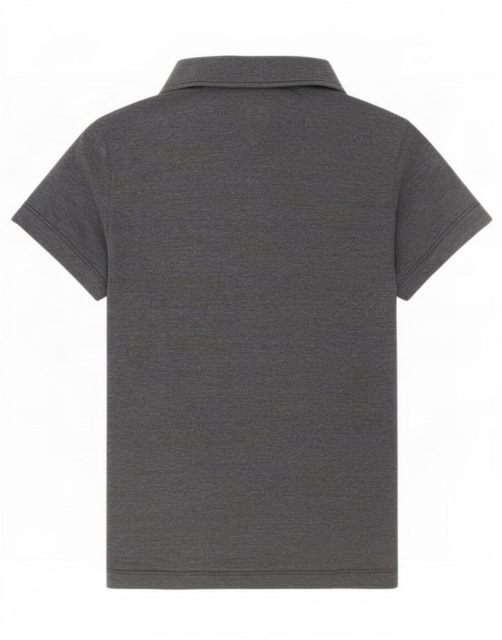 Jack Wolfskin Womens Polo Shirt UK 12/14 Medium Grey Flecked Polyester