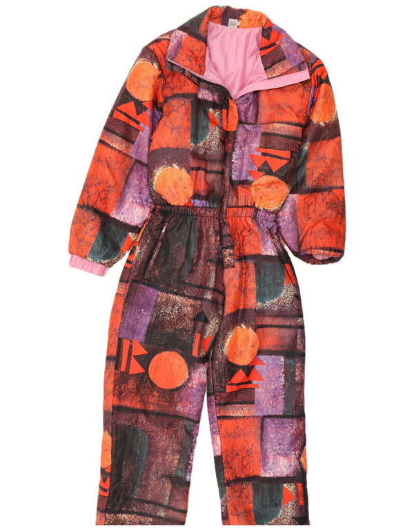Vintage Womens Reversible Ski Jumpsuit IT 42 Medium Multicoloured Geometric