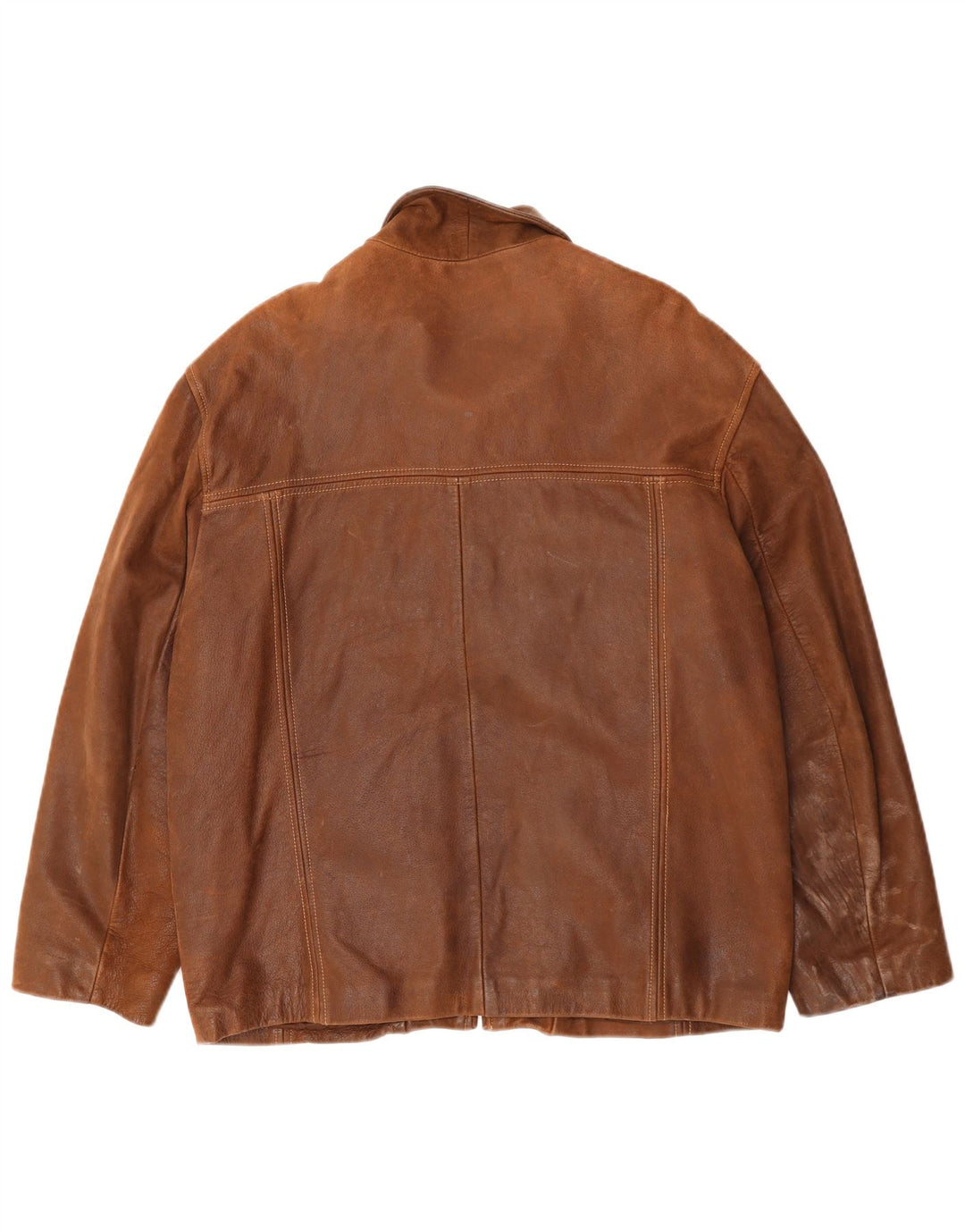 Vintage Mens Leather Jacket UK 38 Medium Brown Leather