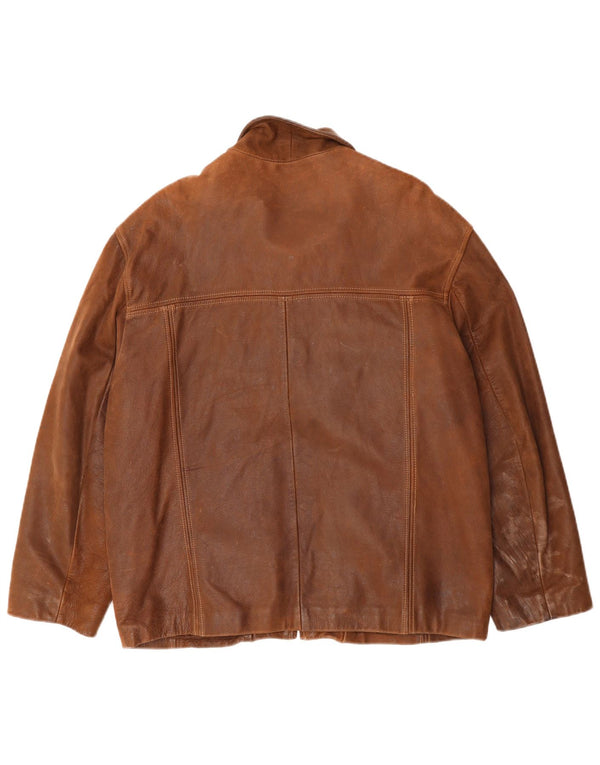 Vintage Mens Leather Jacket UK 38 Medium Brown Leather
