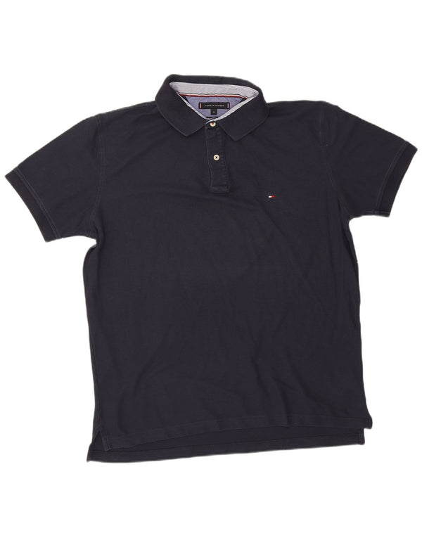 Tommy Hilfiger Mens Regular Fit Polo Shirt XL Navy Blue Cotton