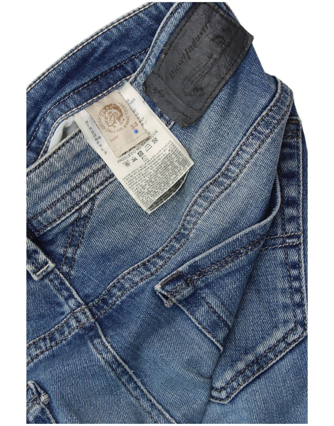 DIESEL Mens Thavar Slim Jeans W34 L32 Blue Cotton