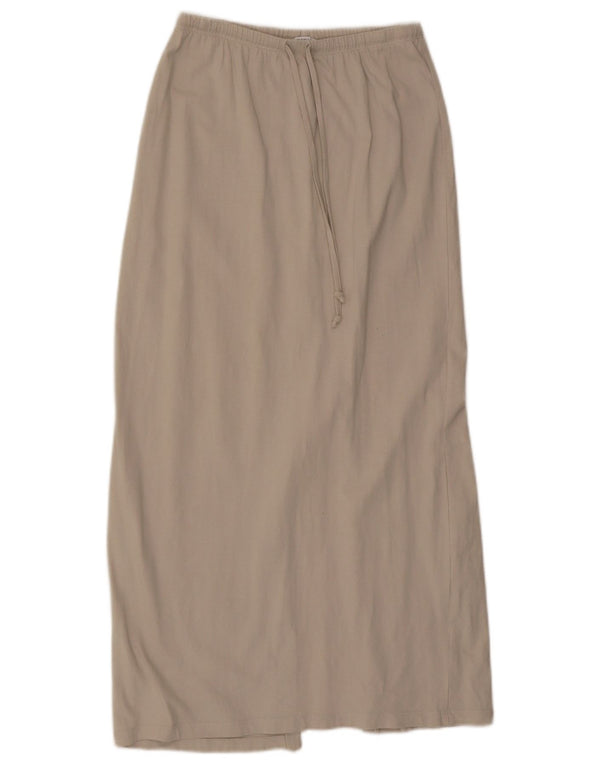 Zara Womens Maxi Skirt Small W26  Beige Cotton